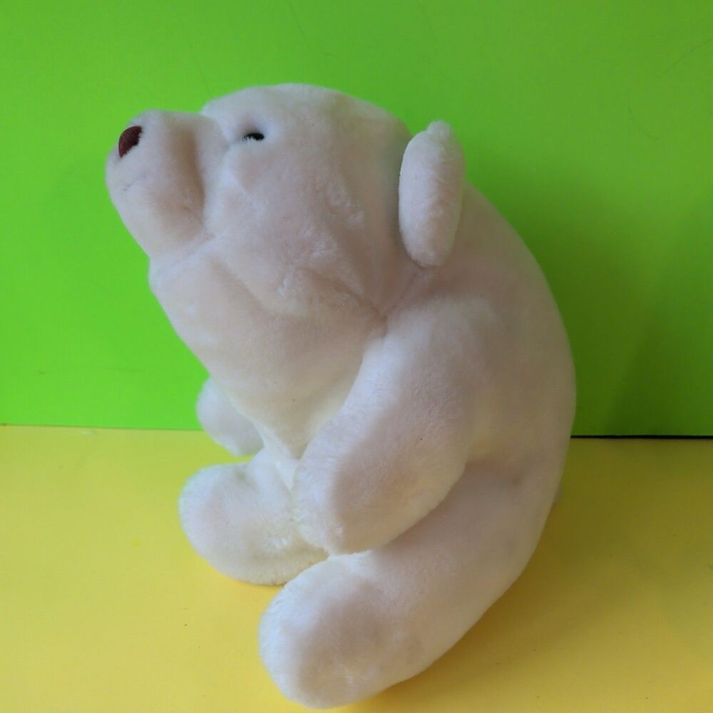 Vintage Gund Snuffles white bear plush stuffed animal 10" polar bear 1980s